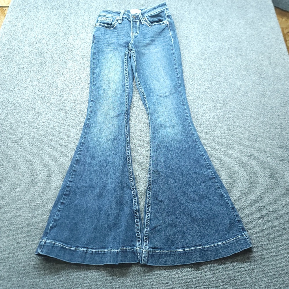 Shyanne Women 26 Regular Medium Wash Flare Leg Western Denim Jeans Bell Bottoms